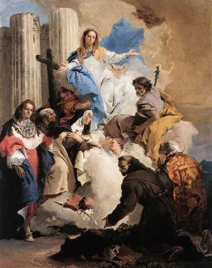 Giovanni Battista Tiepolo The Virgin with Six Saints oil painting image